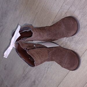 Brown Faux-suede Girl's Janie & Jack Boots Sz 4 NWT